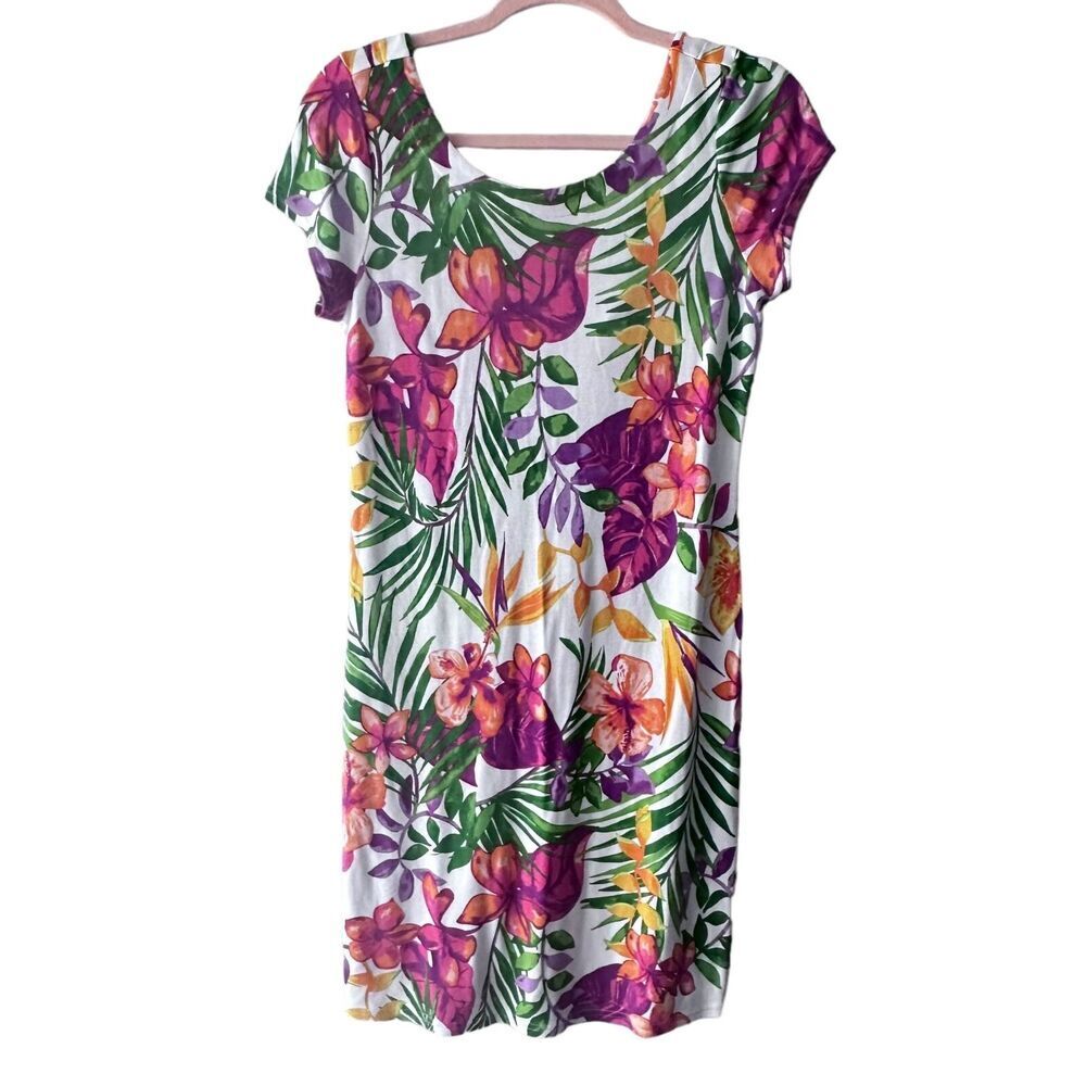 Tommy Bahmama Colorful Floral Mini Dress sz Small